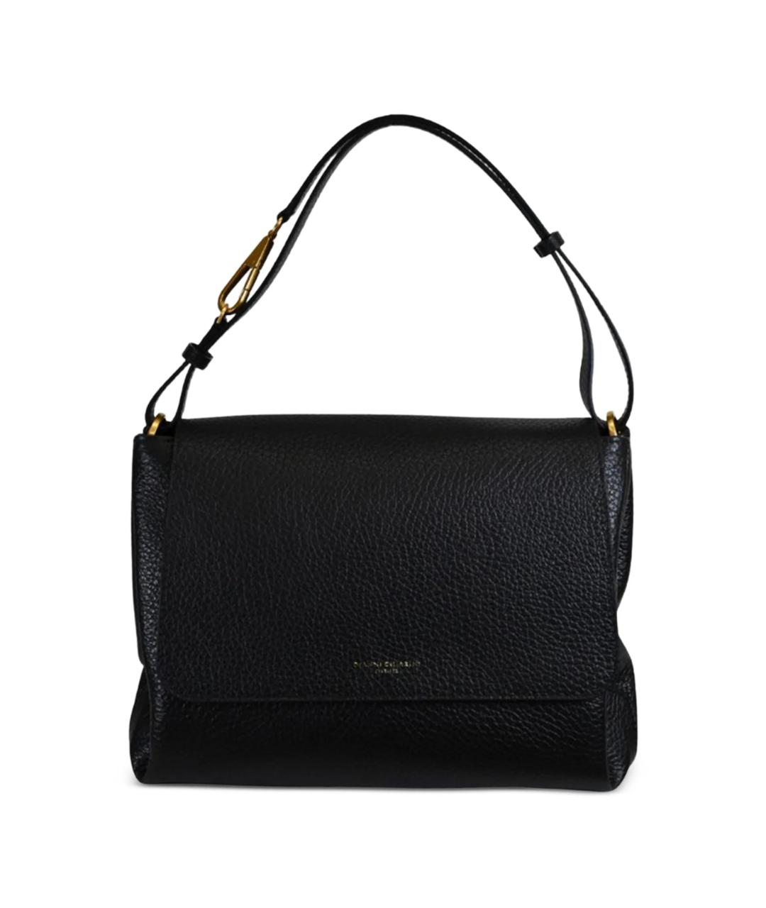 Gianni Chiarini Черная кожаная сумка через плечо, фото 1