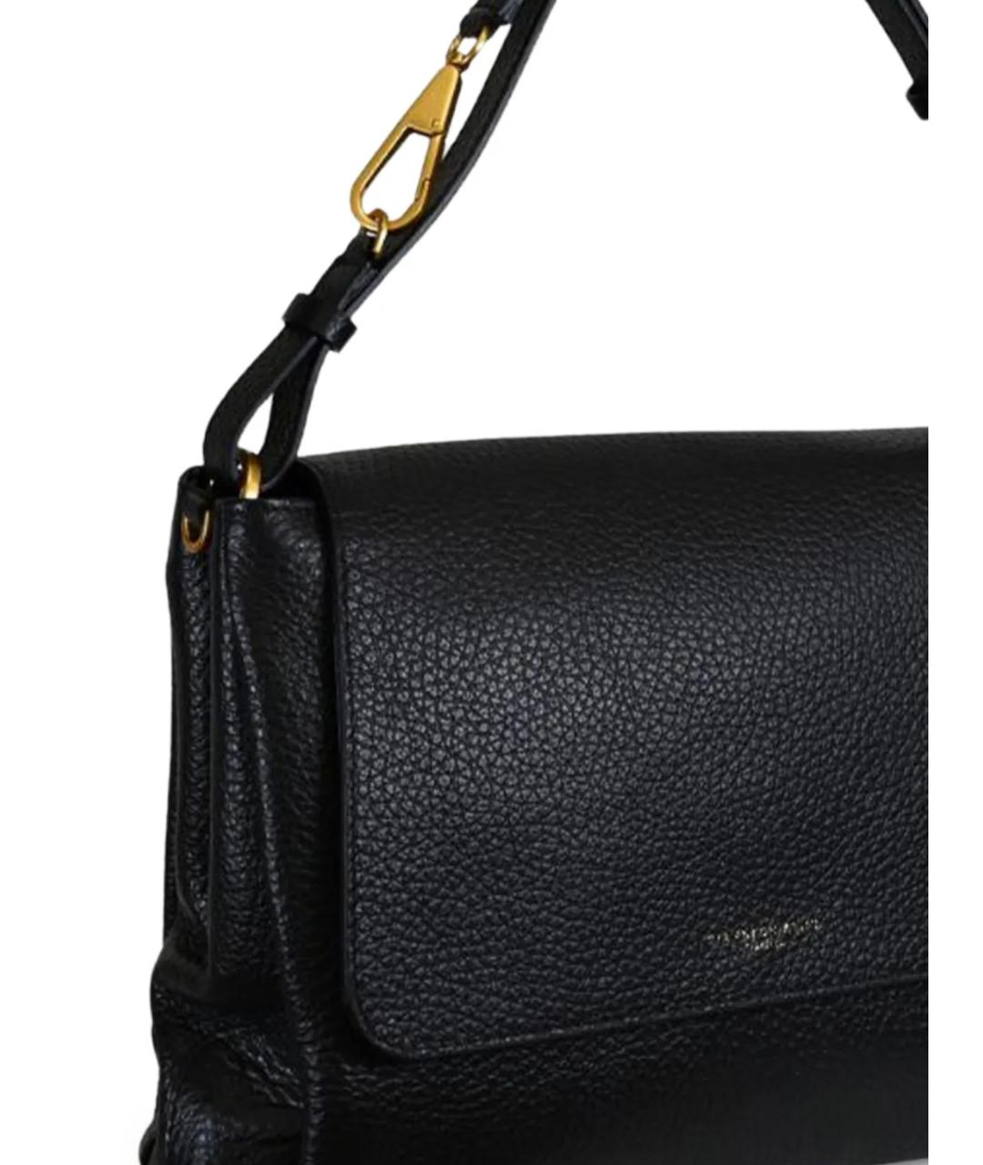 Gianni Chiarini Черная кожаная сумка через плечо, фото 4