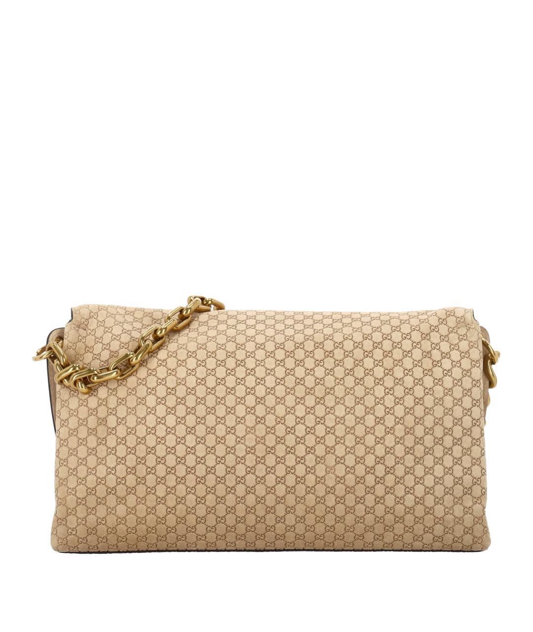 GUCCI Бежевая замшевая сумка через плечо, фото 3