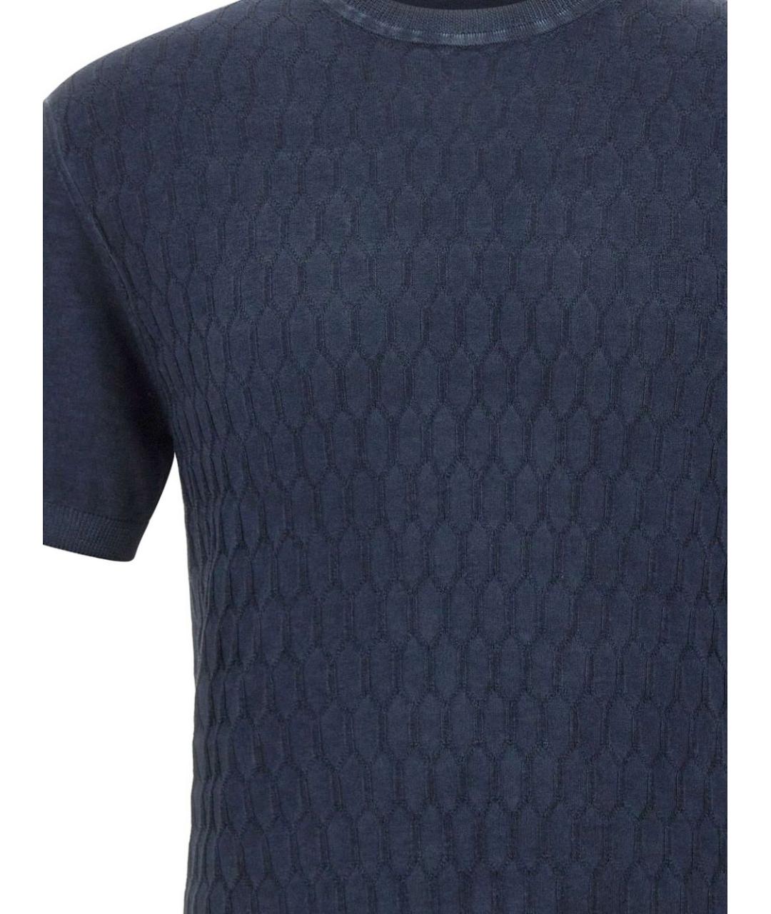 PEUTEREY Синее хлопковое поло с коротким рукавом, фото 4