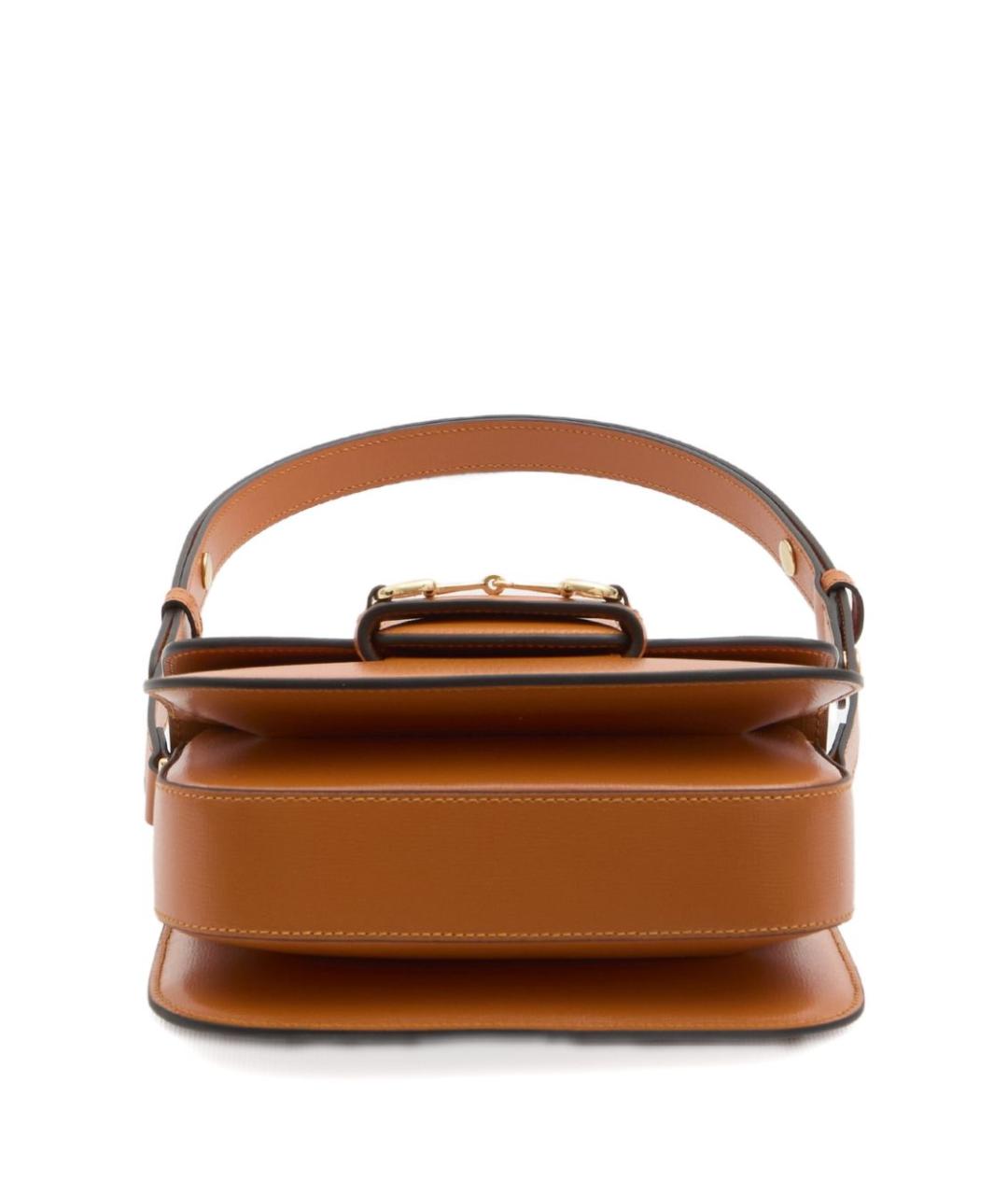 GUCCI Коричневая кожаная сумка через плечо, фото 4