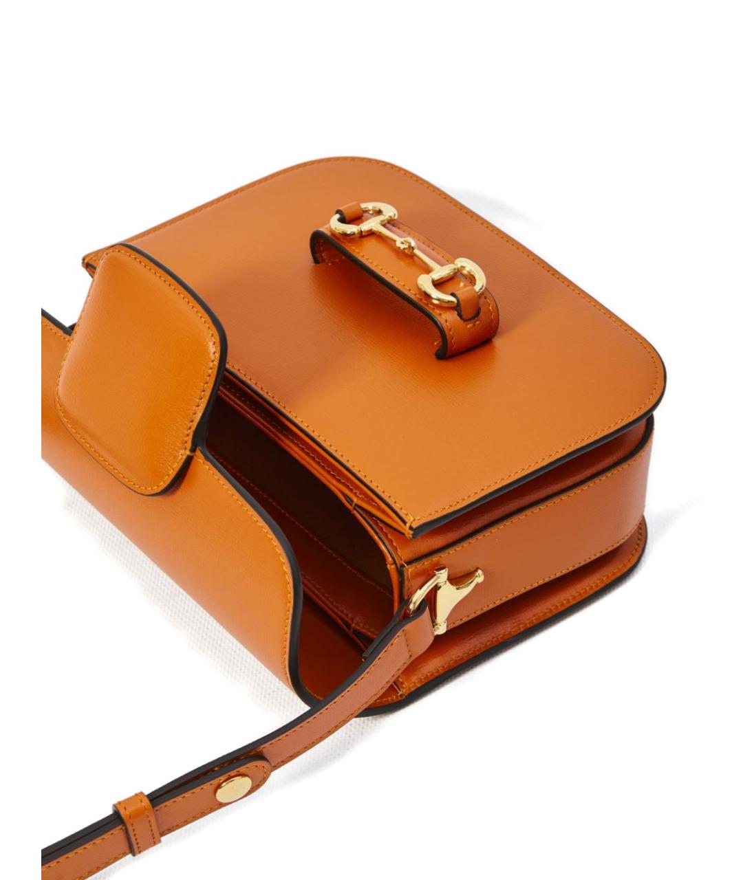 GUCCI Коричневая кожаная сумка через плечо, фото 3