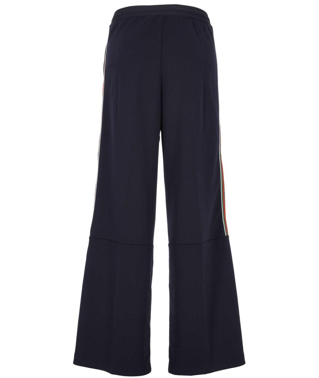 GUCCI Мульти полиэстеровые прямые брюки, фото 3