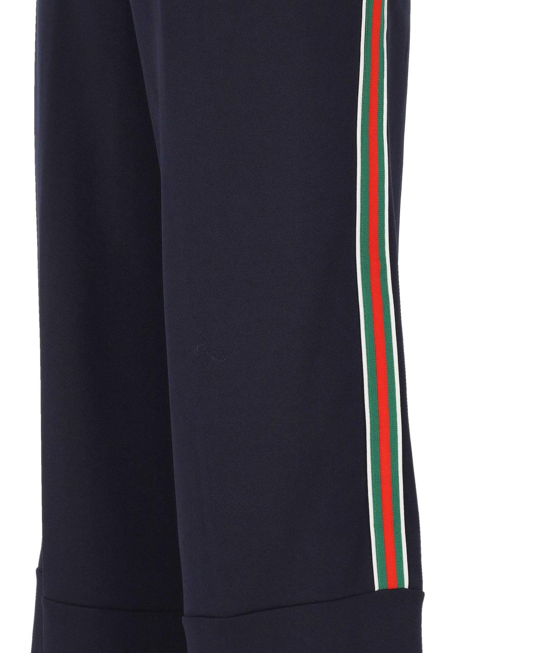 GUCCI Мульти полиэстеровые прямые брюки, фото 2