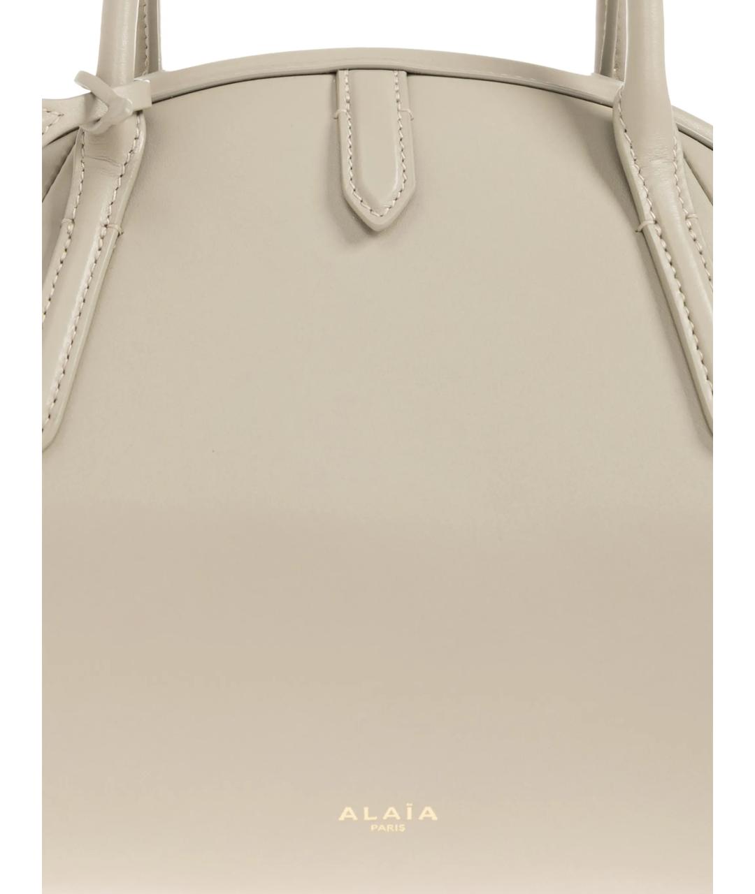 ALAIA Бежевая кожаная сумка тоут, фото 3