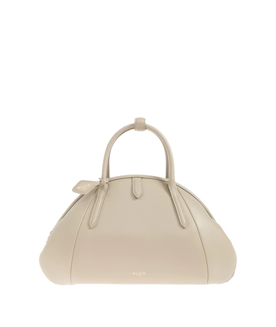ALAIA Бежевая кожаная сумка тоут, фото 1