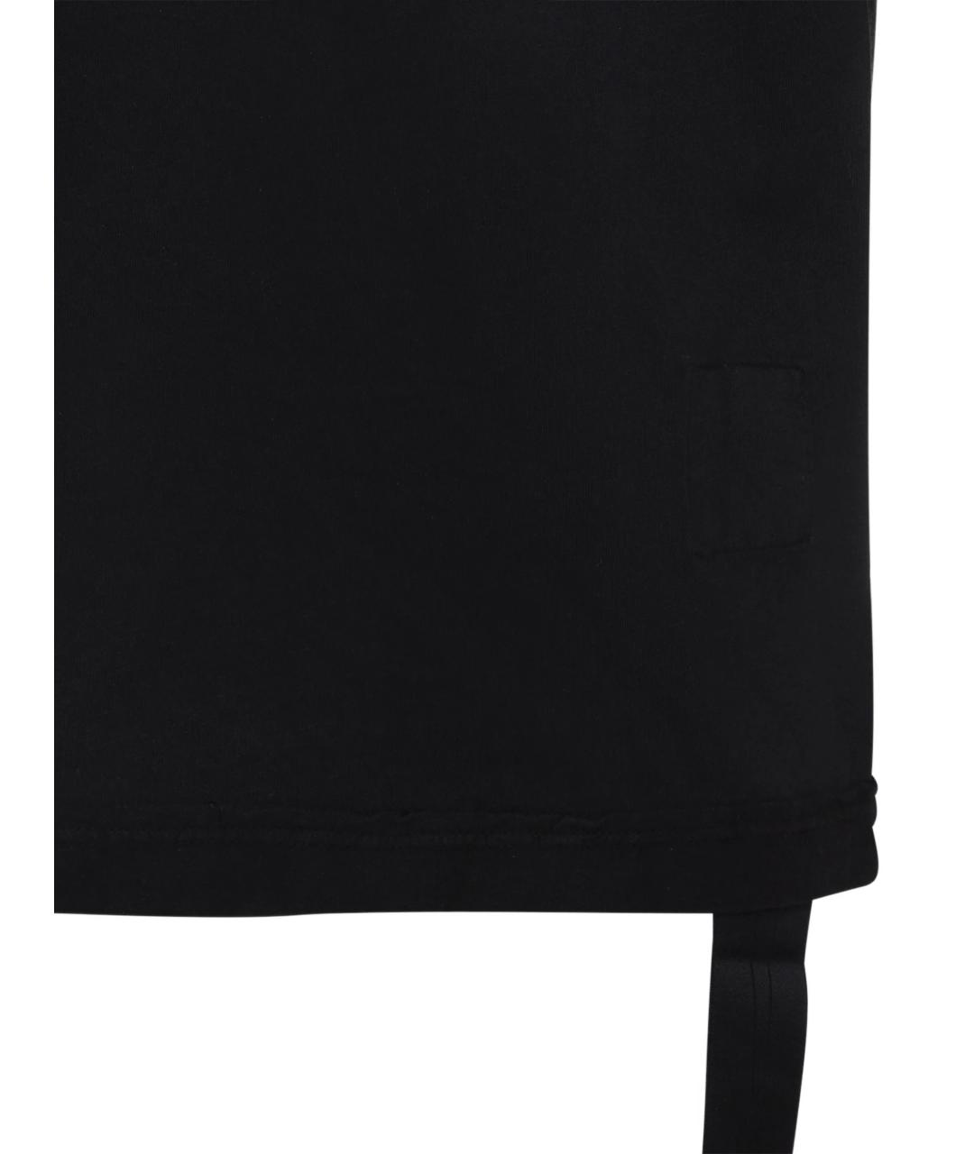 RICK OWENS DRKSHDW Черная хлопковая футболка, фото 2