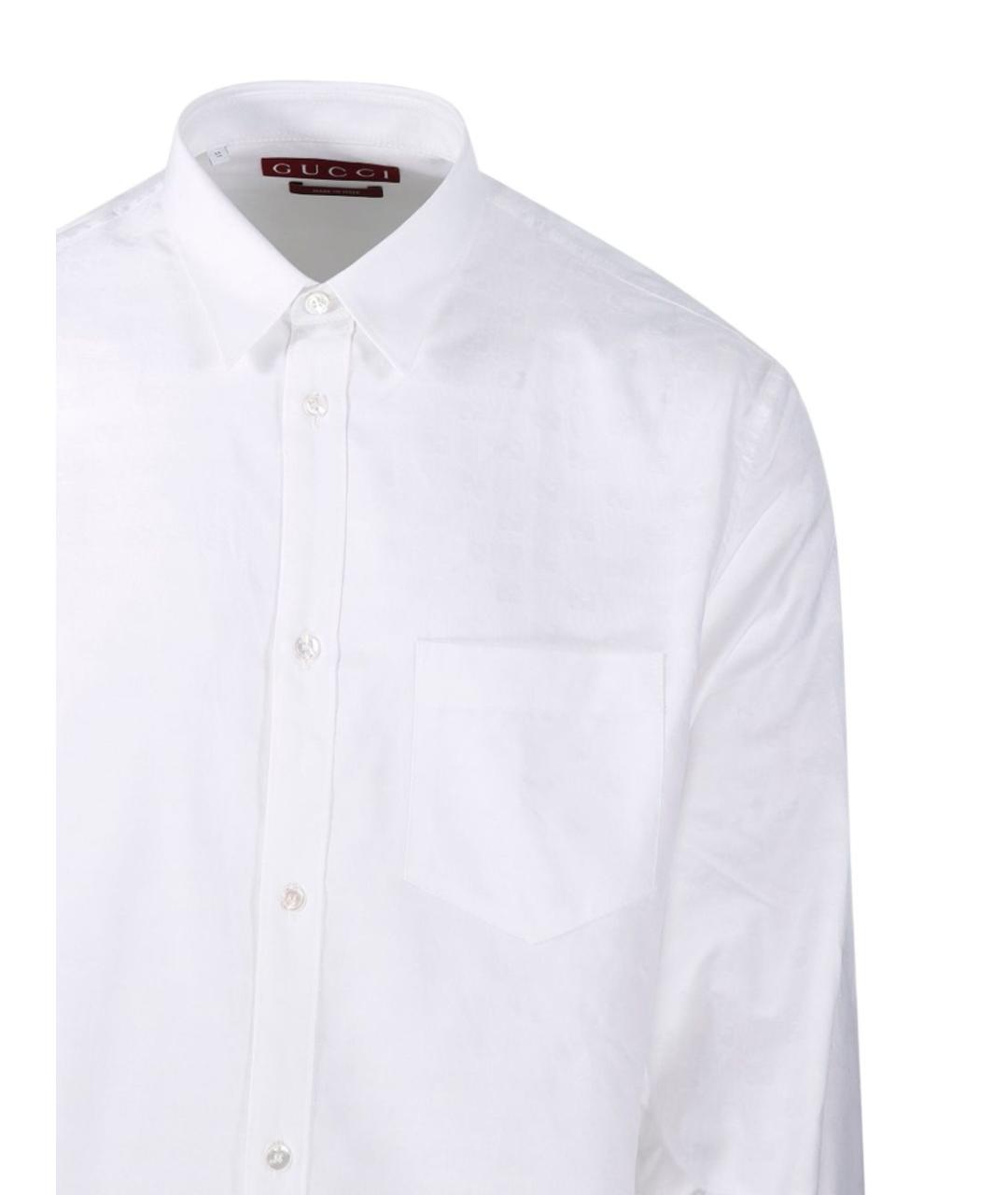GUCCI Белая хлопковая классическая рубашка, фото 2