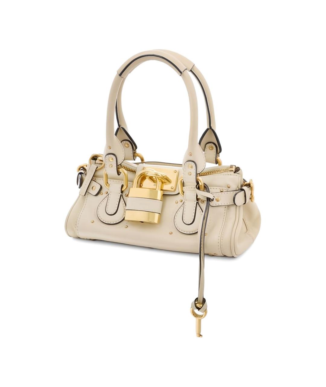 CHLOE Бежевая кожаная сумка тоут, фото 2