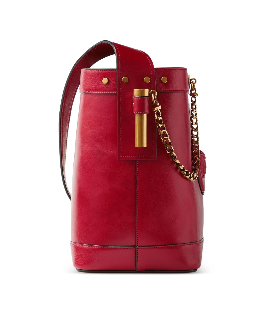 VERSACE Красная кожаная сумка тоут, фото 2