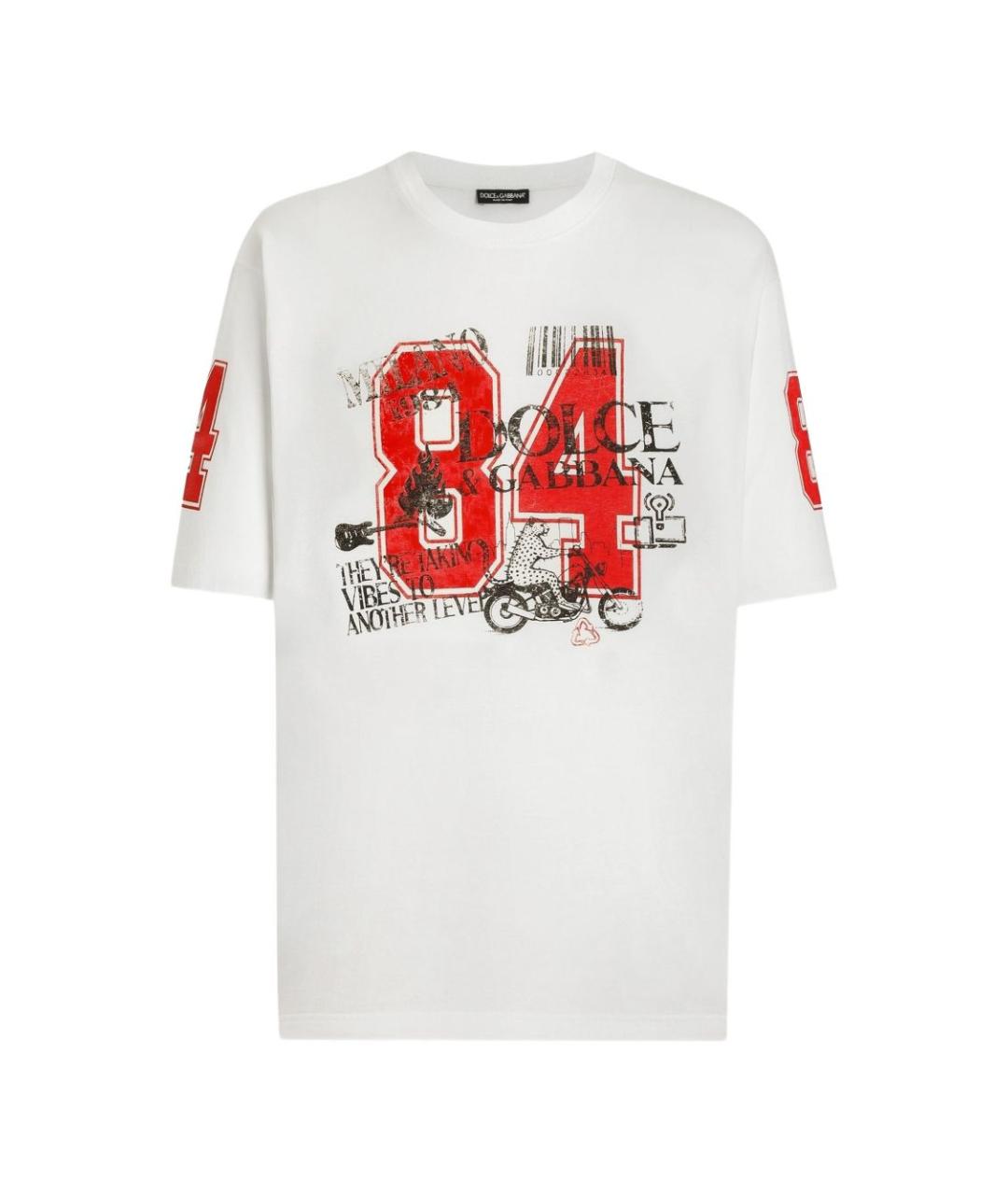 DOLCE&GABBANA Белая хлопковая футболка, фото 1