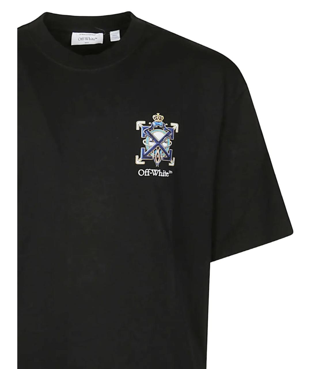 OFF-WHITE Черная хлопковая футболка, фото 2