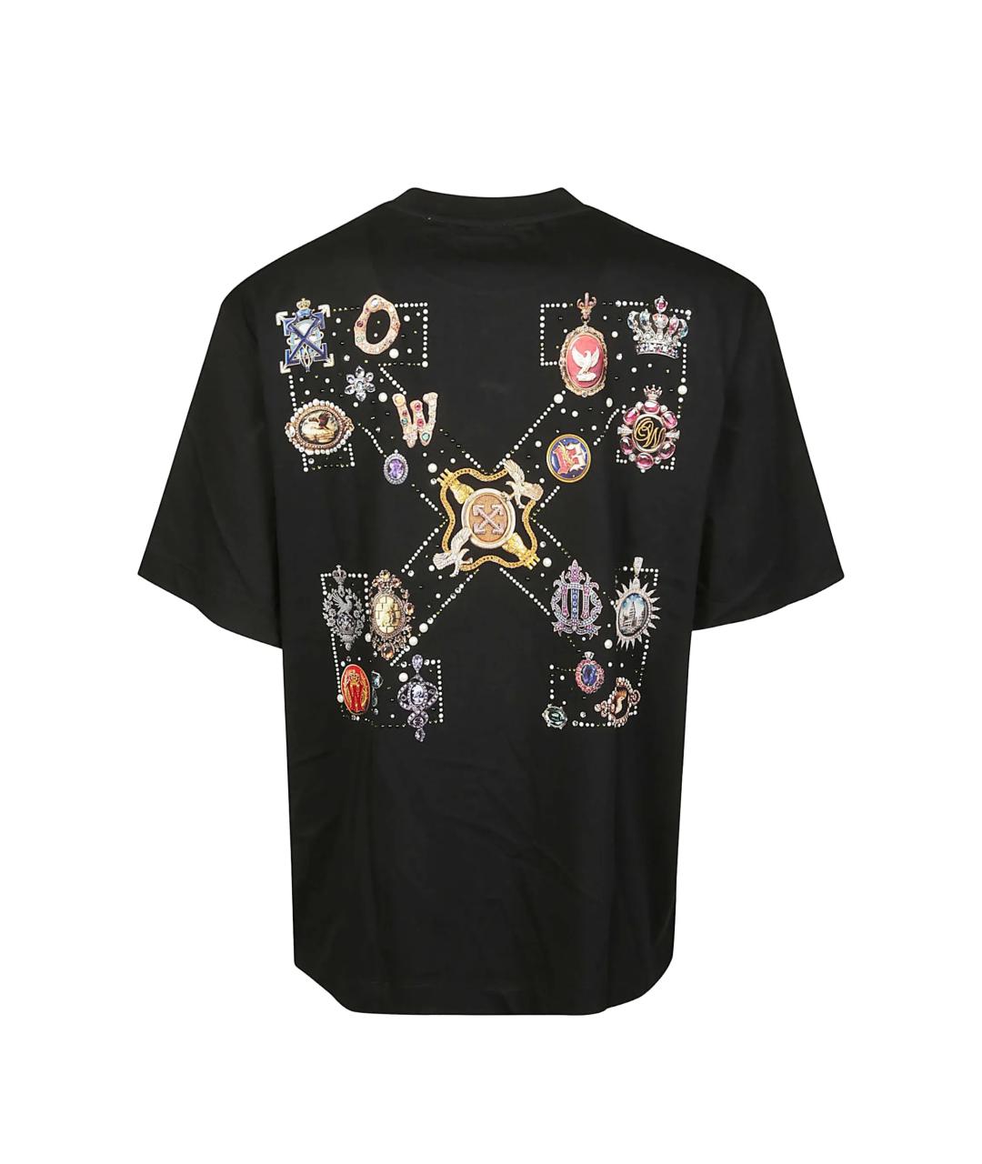 OFF-WHITE Черная хлопковая футболка, фото 3