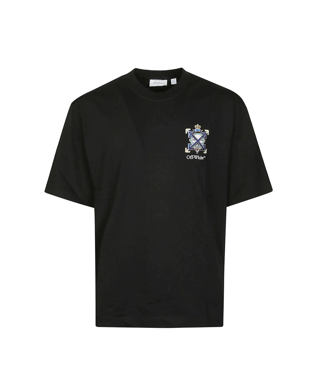 OFF-WHITE Черная хлопковая футболка, фото 1