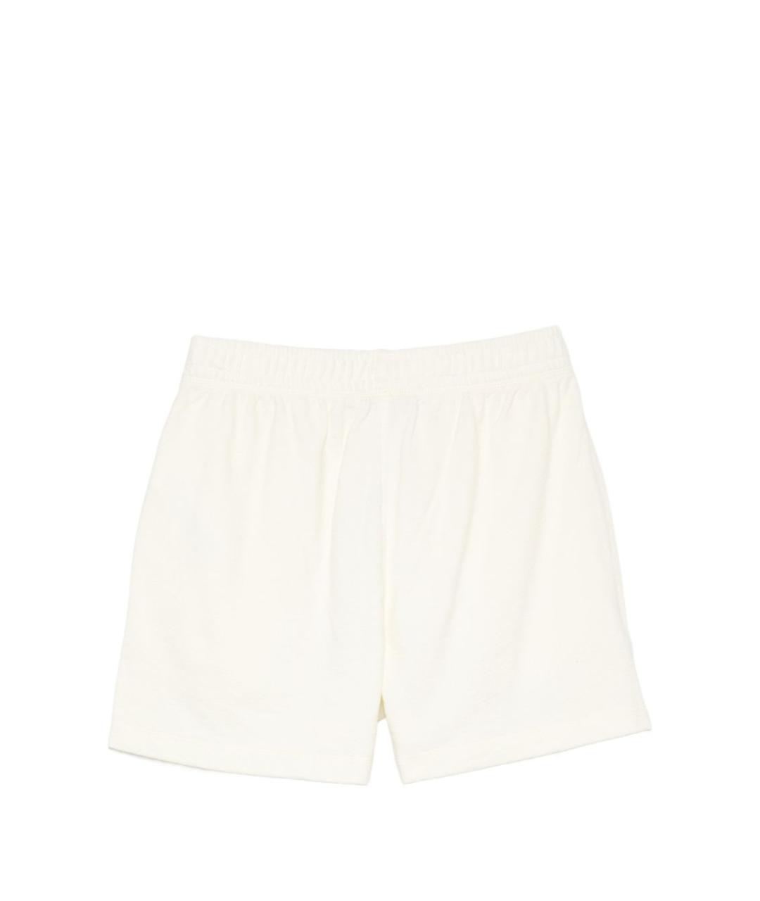 MAISON KITSUNE Белые хлопковые шорты, фото 3