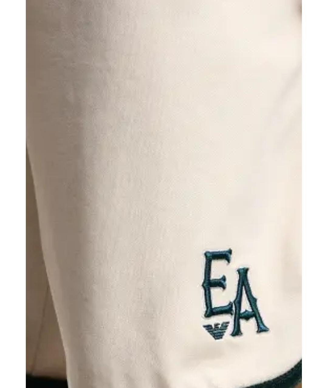 EMPORIO ARMANI Белые полиэстеровые шорты, фото 2