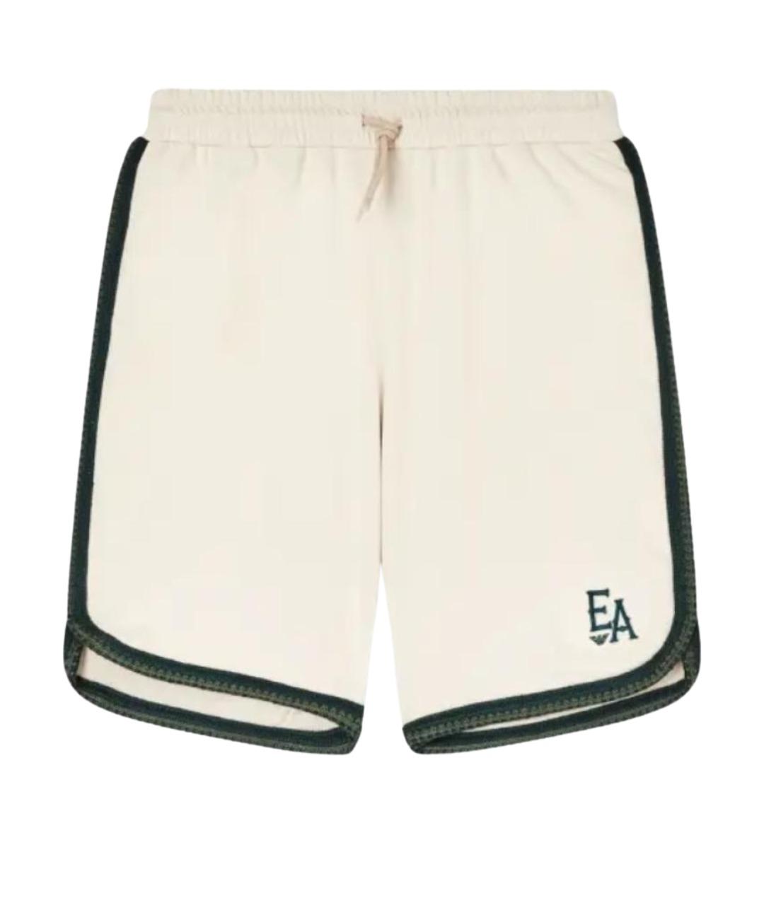 EMPORIO ARMANI Белые полиэстеровые шорты, фото 1