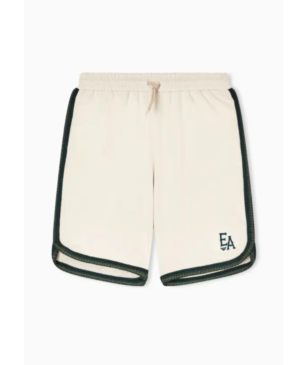 EMPORIO ARMANI Белые полиэстеровые шорты, фото 3