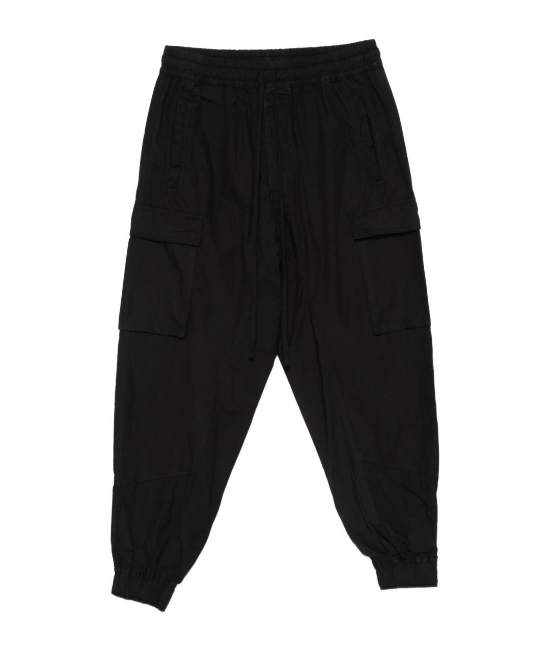 THOM KROM Черные хлопковые повседневные брюки, фото 1