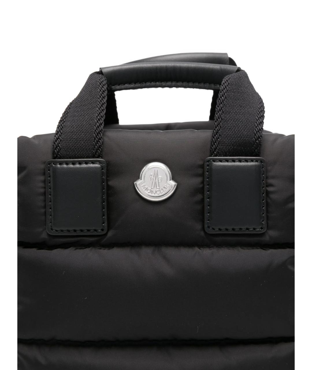 MONCLER Черная кожаная сумка тоут, фото 3