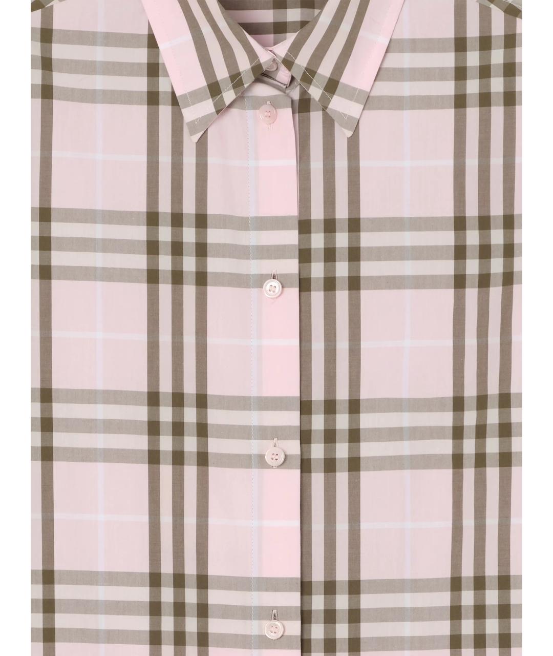 BURBERRY Розовая хлопковая рубашка, фото 2