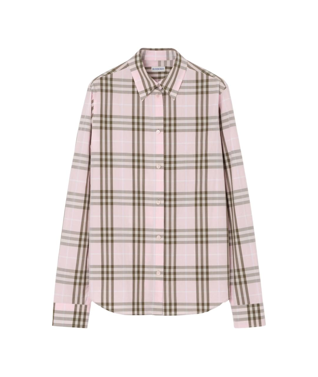 BURBERRY Розовая хлопковая рубашка, фото 1