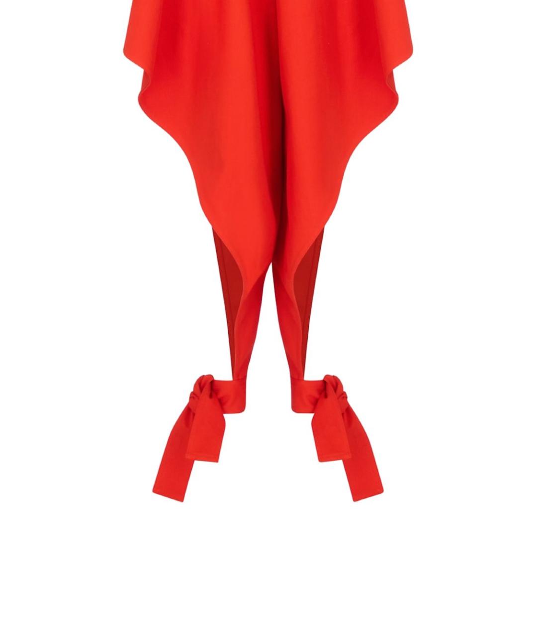 ALAIA Оранжевое хлопковые прямые брюки, фото 2