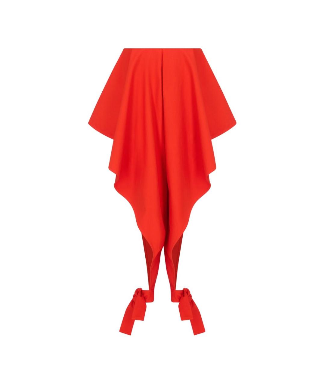 ALAIA Оранжевое хлопковые прямые брюки, фото 1