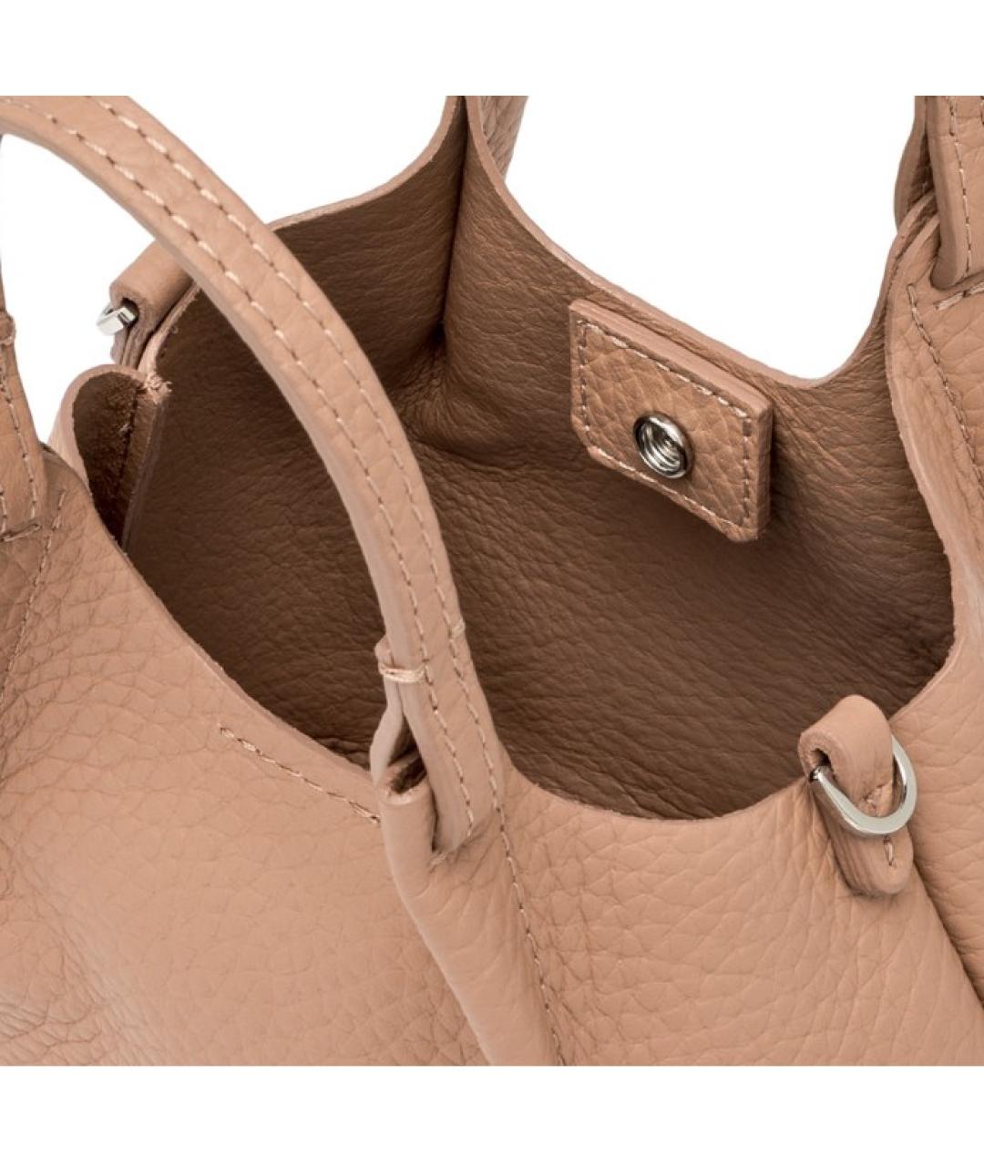 Gianni Chiarini Бежевая кожаная сумка через плечо, фото 4