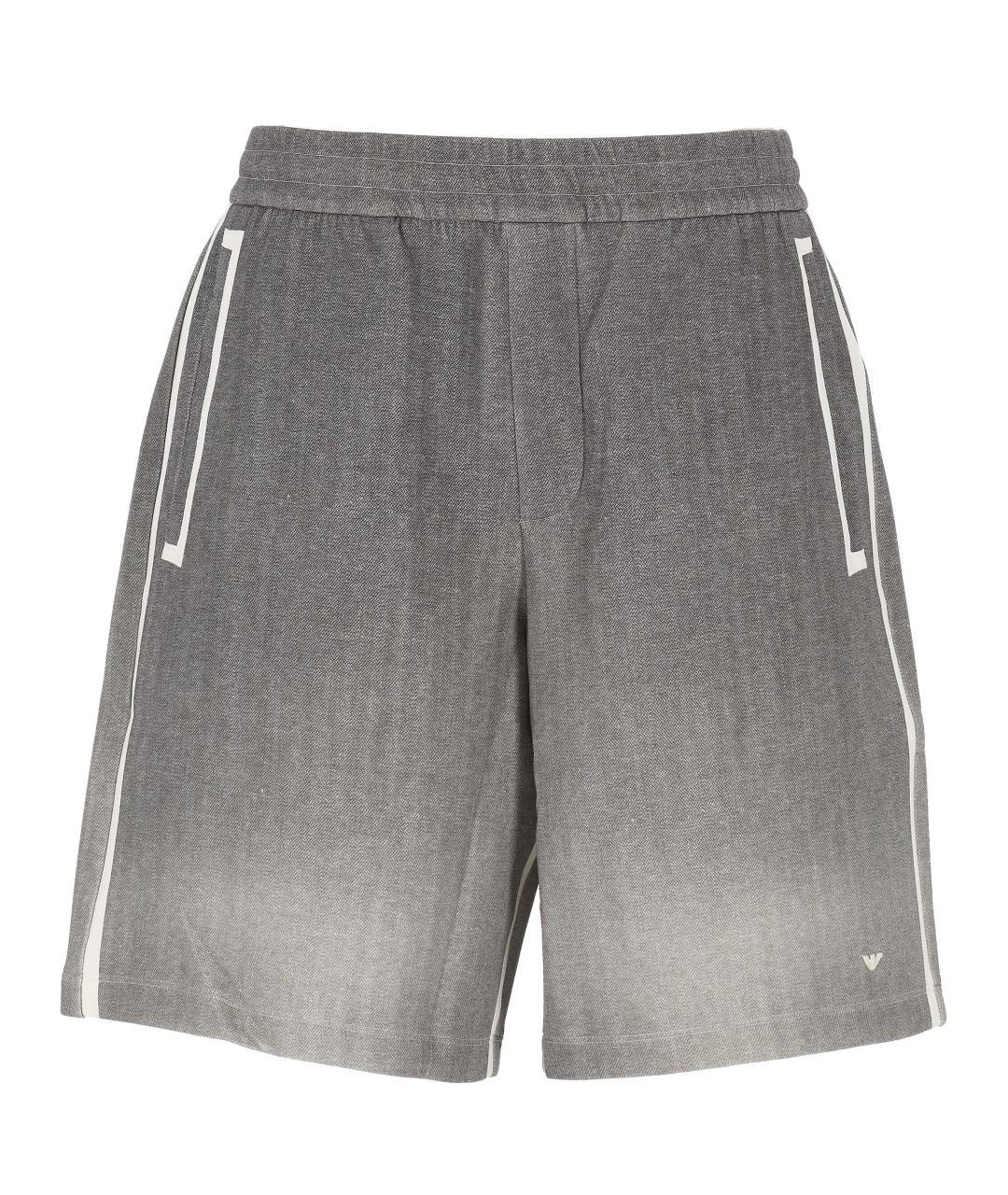 EMPORIO ARMANI Серые полиэстеровые шорты, фото 1