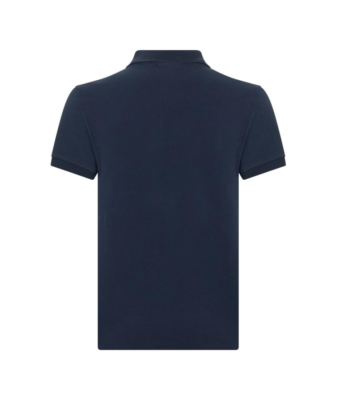 MAISON KITSUNE Темно-синяя хлопковая футболка, фото 3