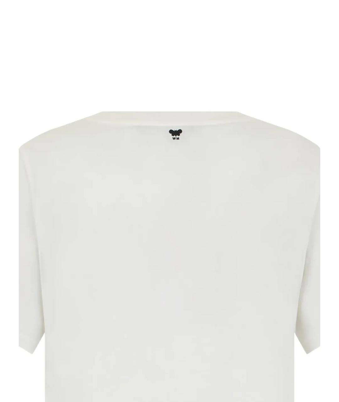 WEEKEND MAX MARA Белая хлопковая футболка, фото 4