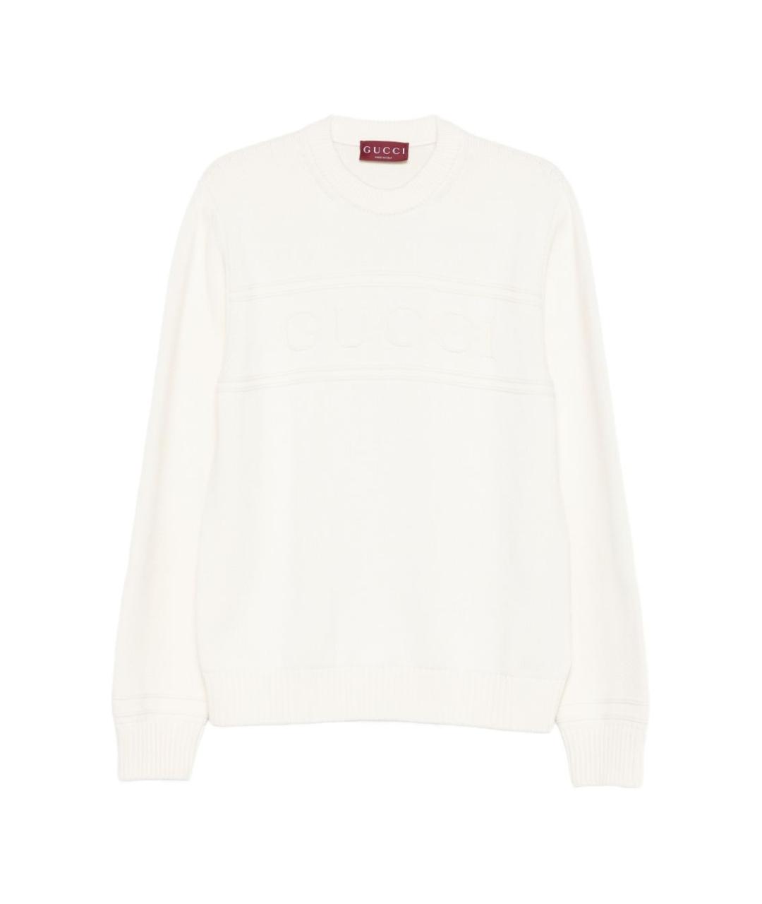 GUCCI Белый шерстяной джемпер / свитер, фото 1