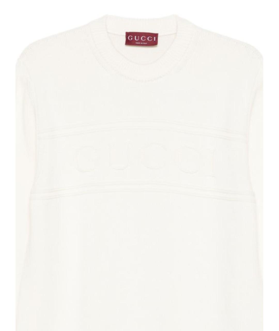 GUCCI Белый шерстяной джемпер / свитер, фото 2