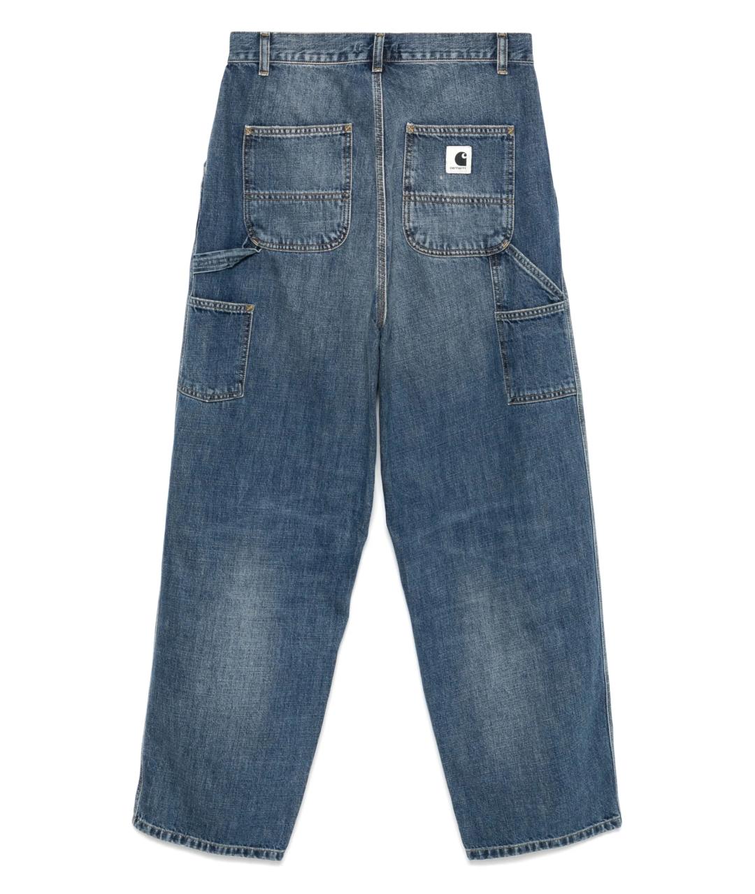 CARHARTT WIP Синие хлопковые прямые джинсы, фото 3