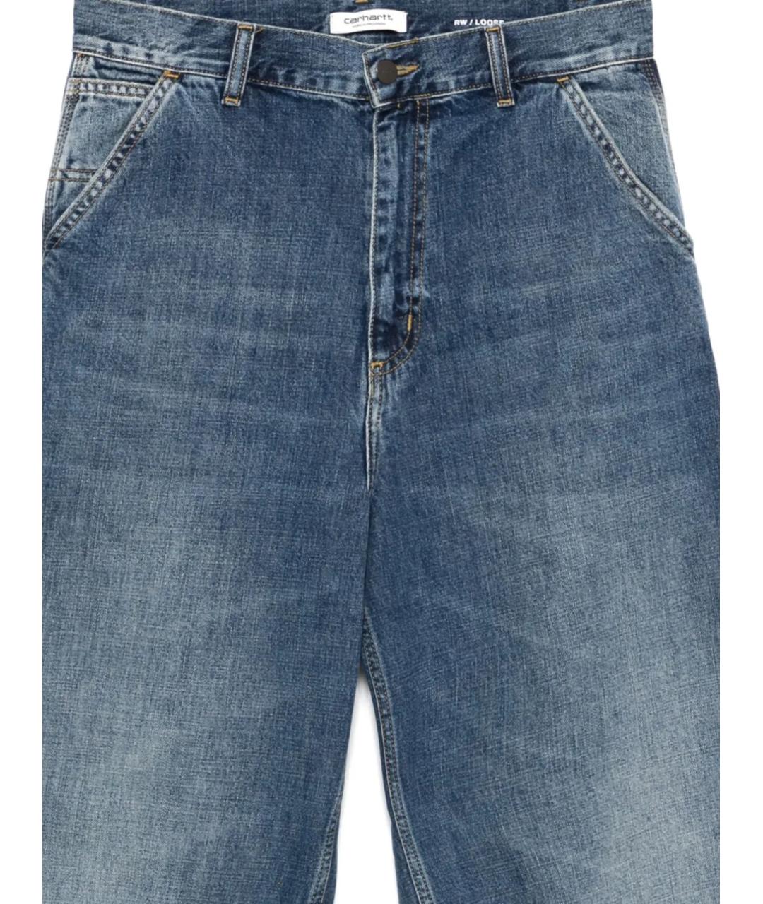 CARHARTT WIP Синие хлопковые прямые джинсы, фото 2