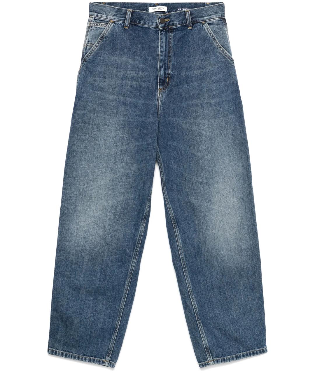 CARHARTT WIP Синие хлопковые прямые джинсы, фото 1