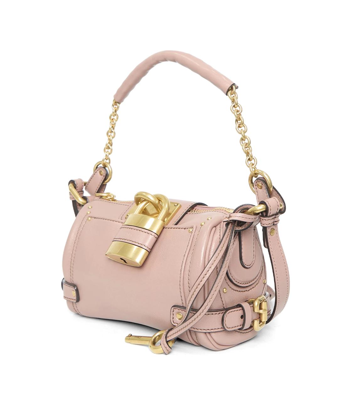 CHLOE Розовая кожаная сумка через плечо, фото 2