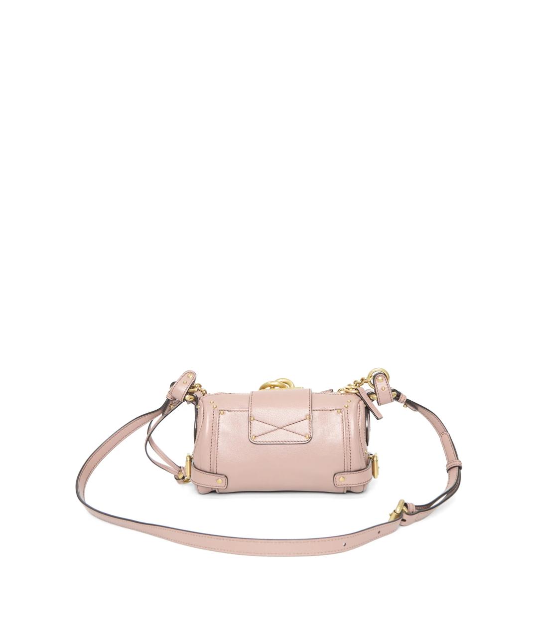 CHLOE Розовая кожаная сумка через плечо, фото 4