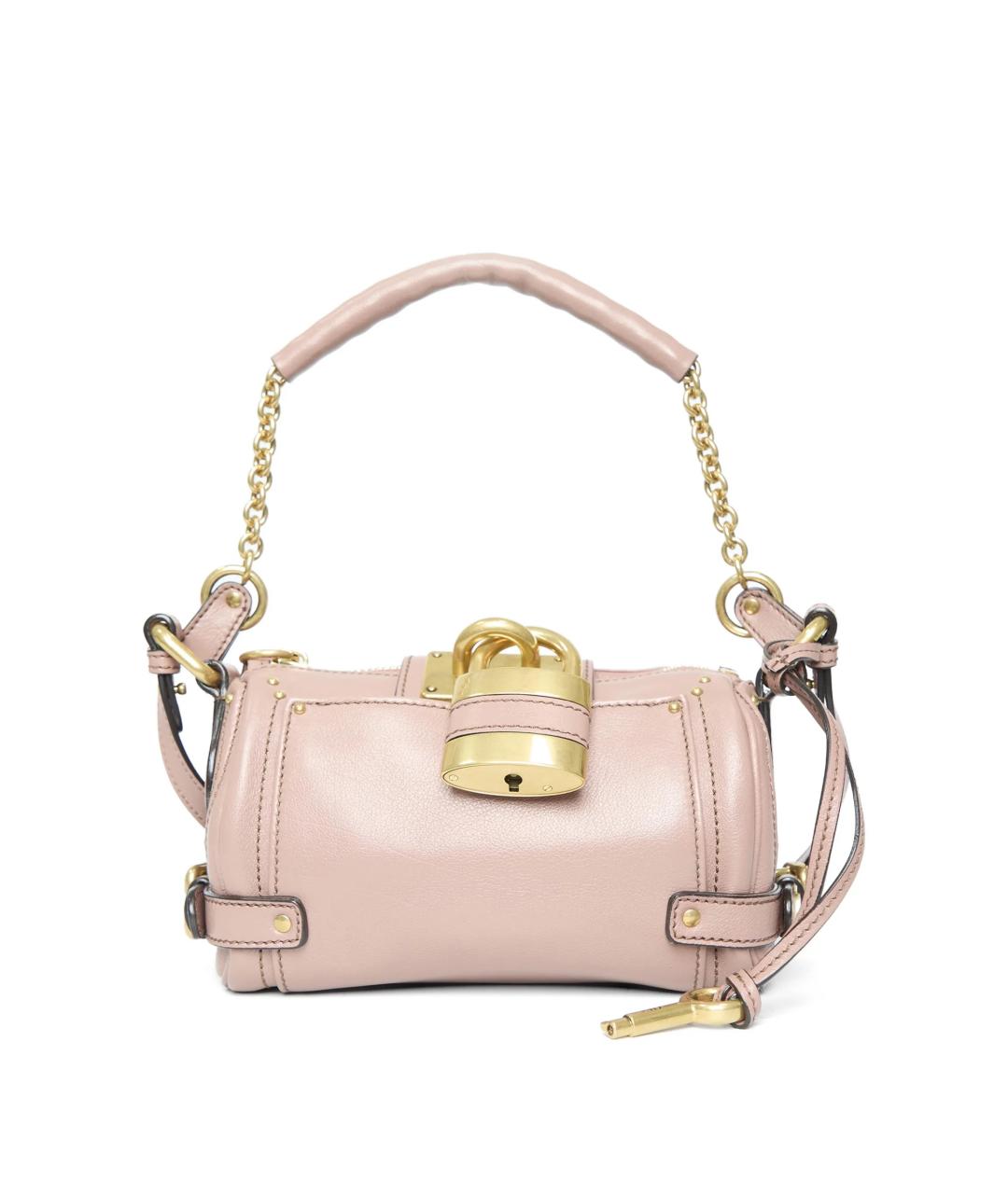 CHLOE Розовая кожаная сумка через плечо, фото 1