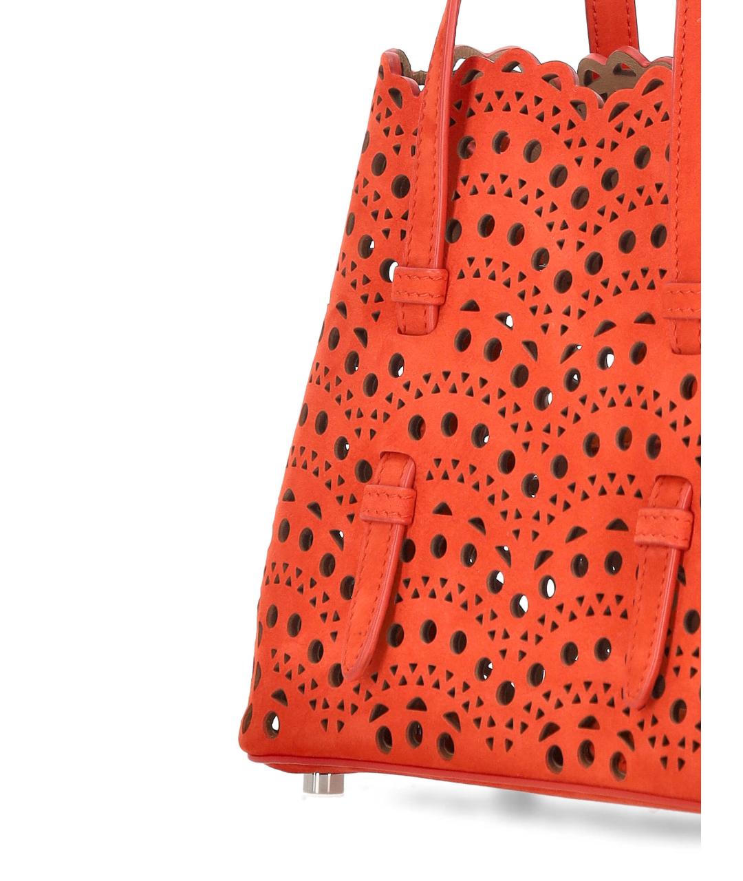 ALAIA Оранжевая кожаная сумка тоут, фото 4