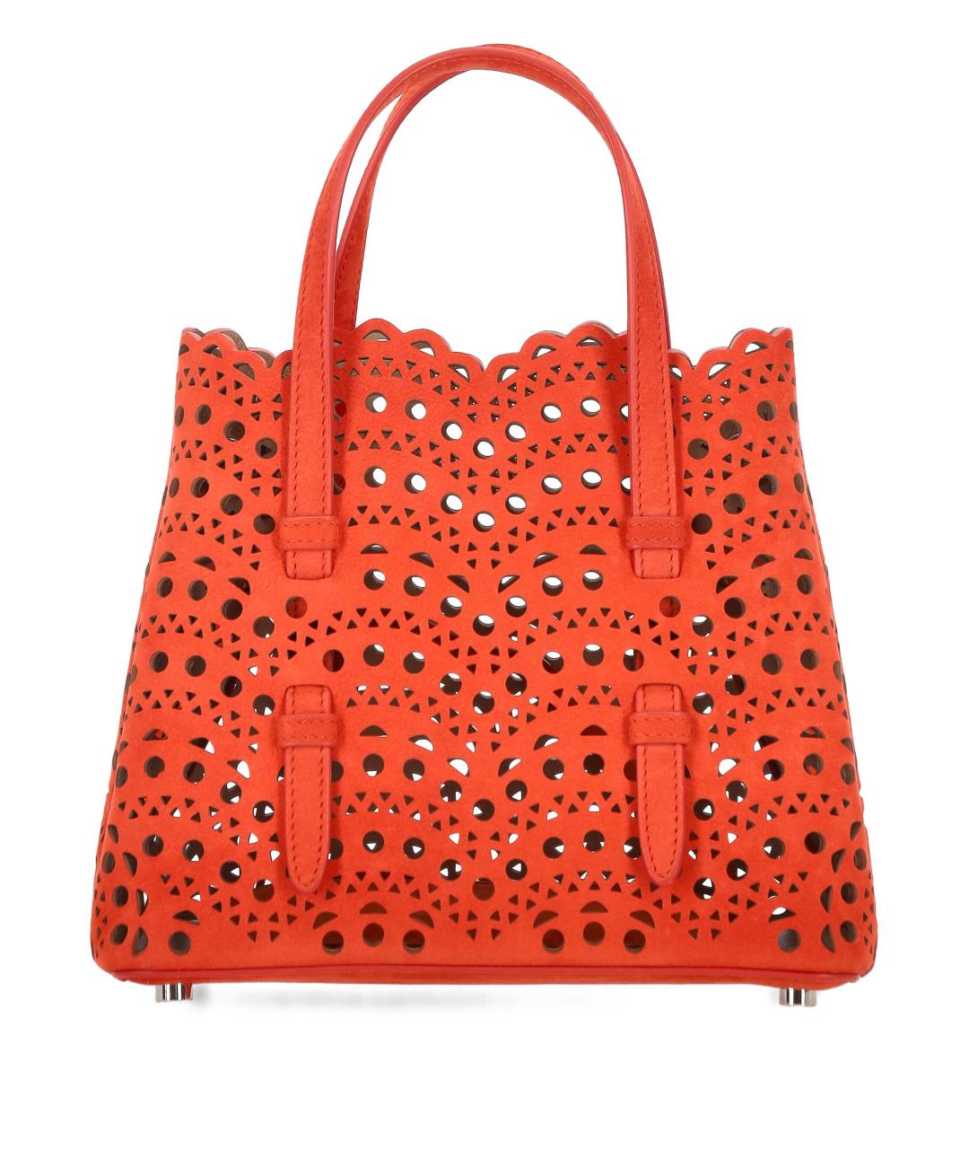 ALAIA Оранжевая кожаная сумка тоут, фото 3