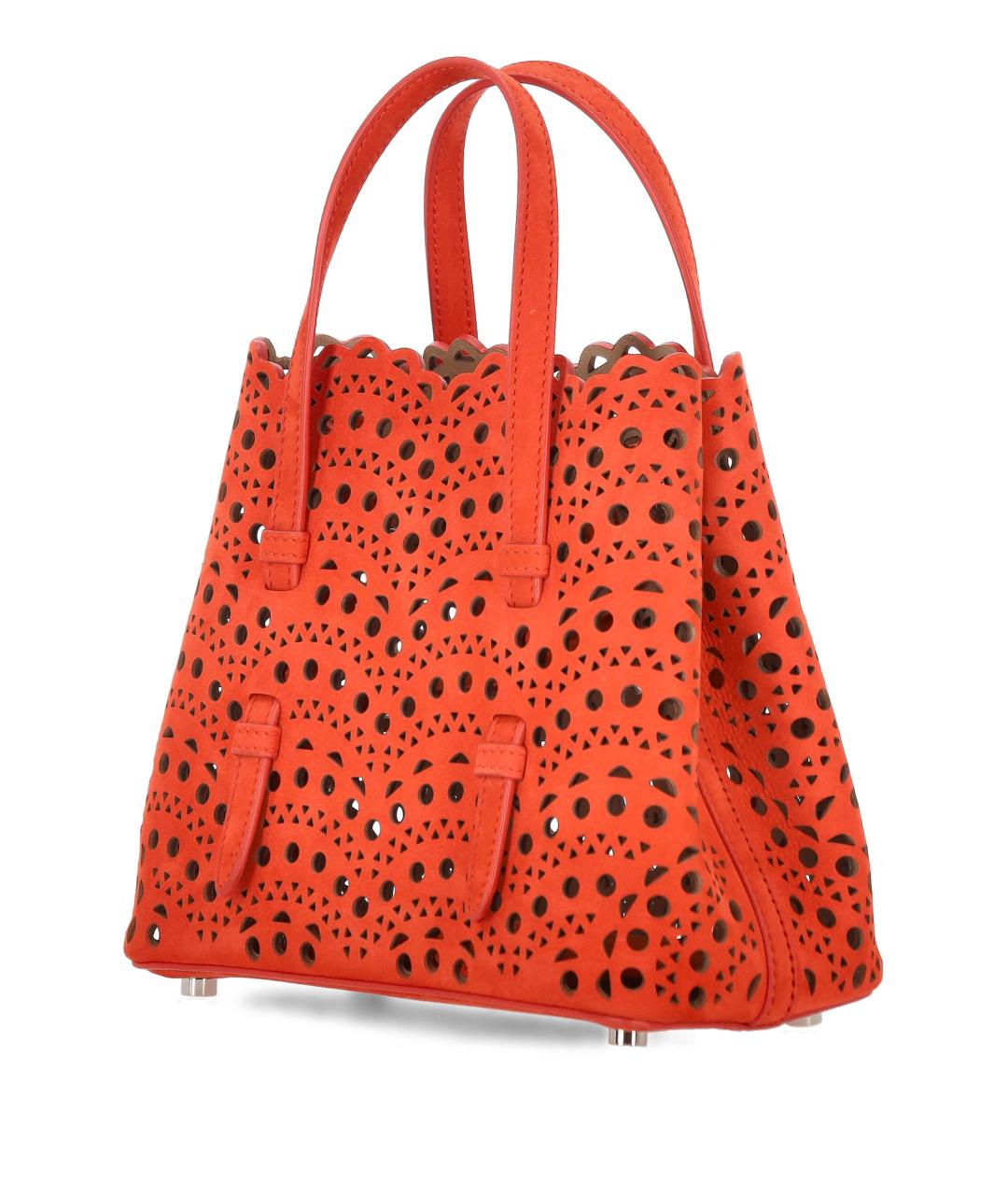 ALAIA Оранжевая кожаная сумка тоут, фото 2