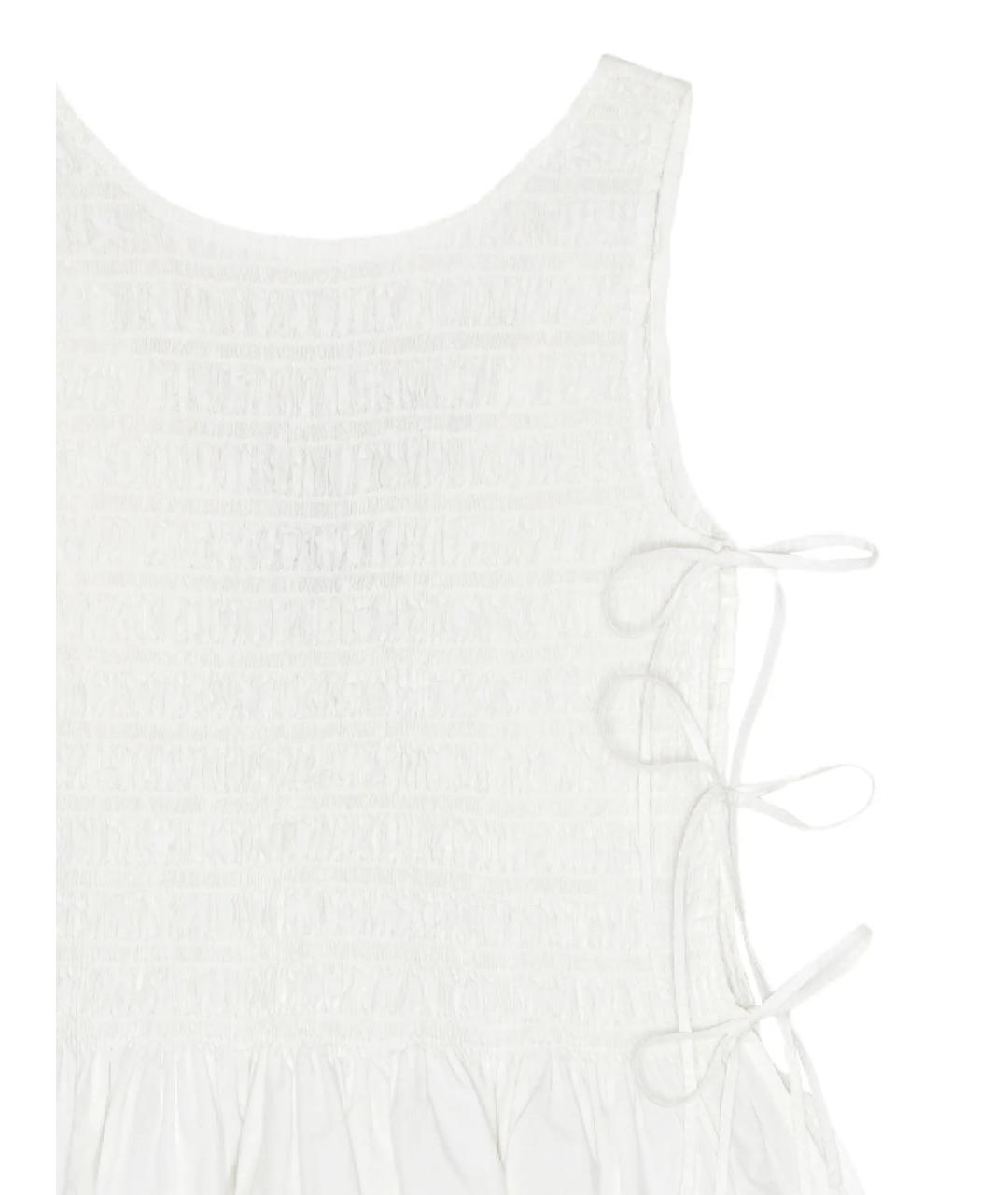 GANNI Белая хлопковая майка, фото 2