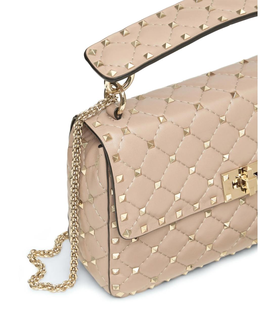 VALENTINO Розовая кожаная сумка тоут, фото 5