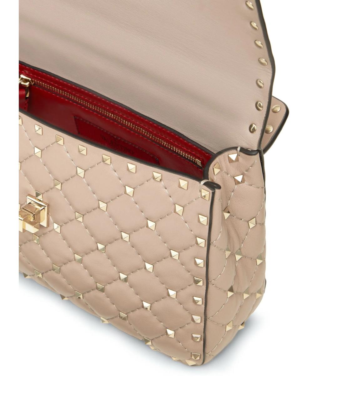 VALENTINO Розовая кожаная сумка тоут, фото 4