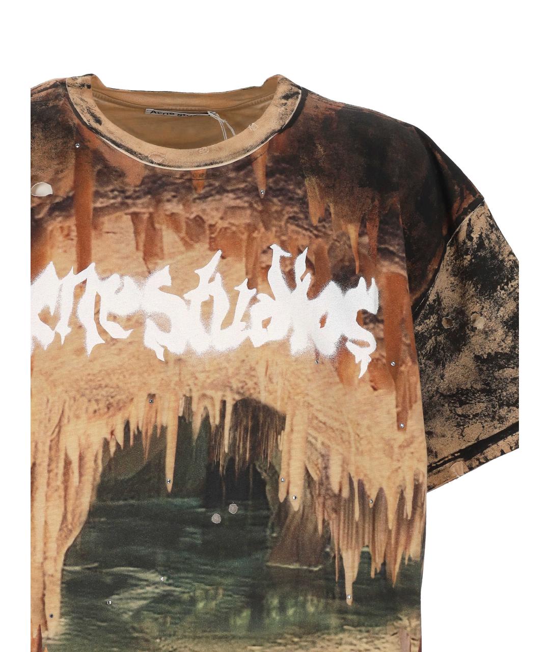 ACNE STUDIOS Мульти хлопковая футболка, фото 2