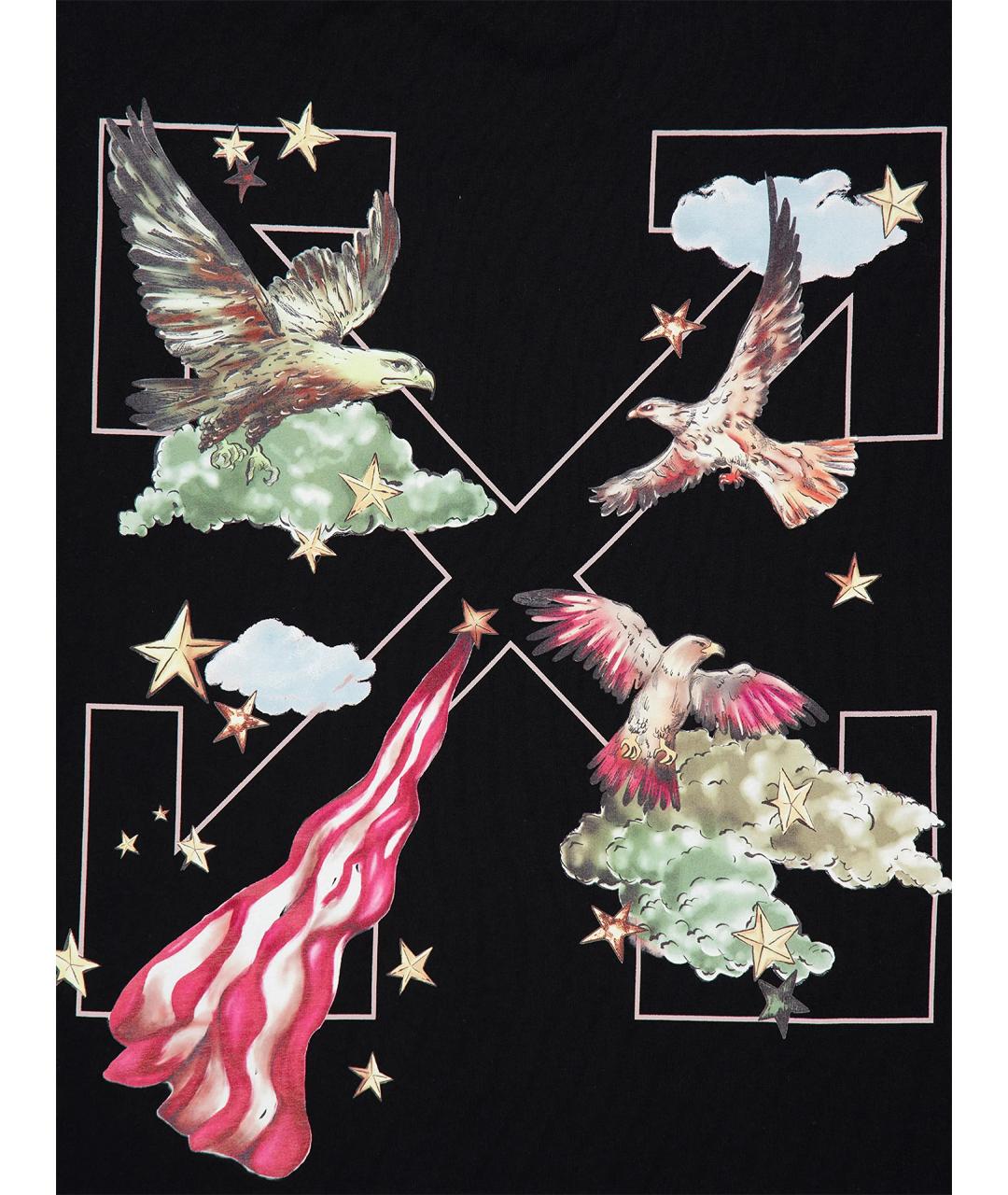 OFF-WHITE Черная хлопковая футболка, фото 4