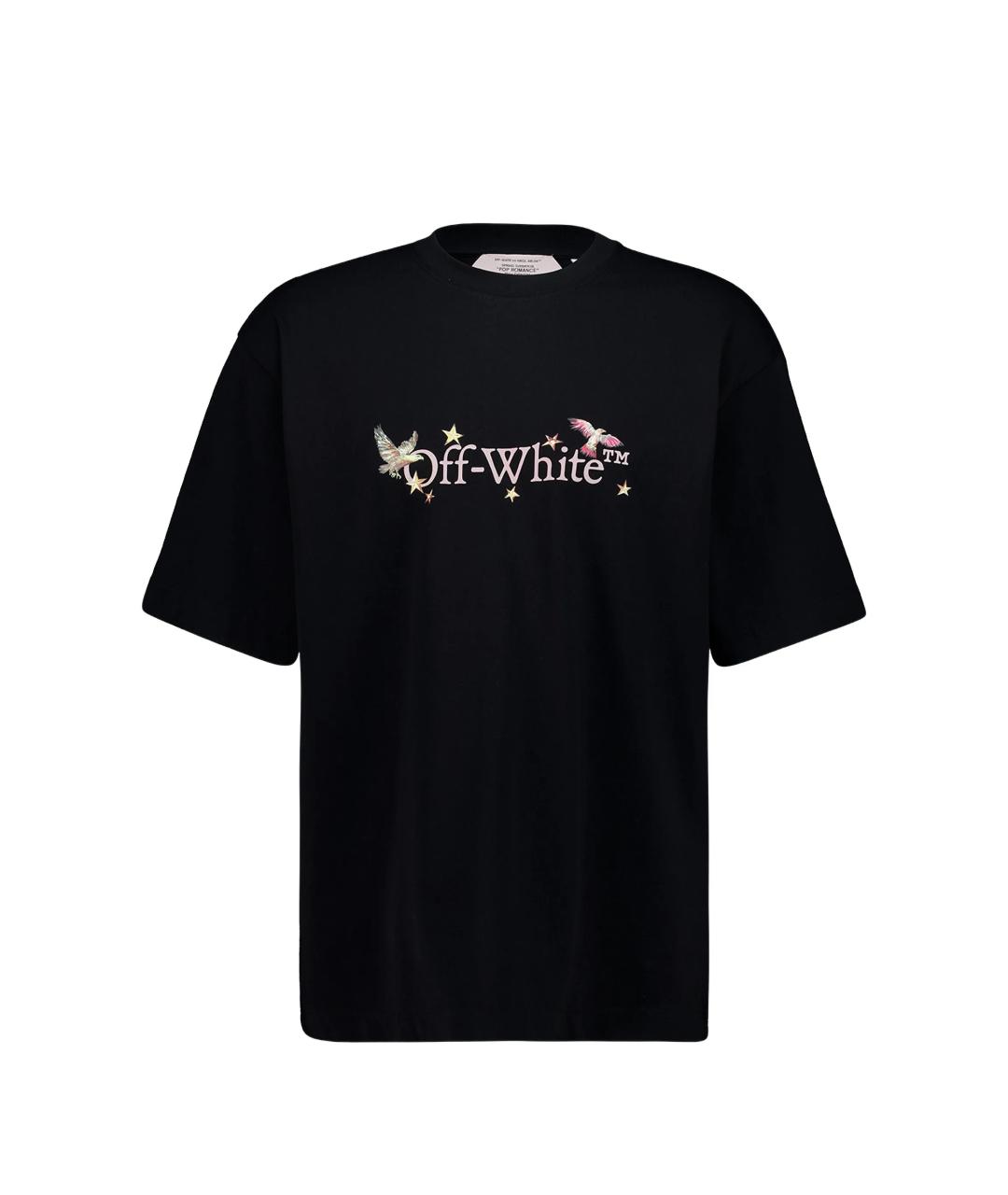 OFF-WHITE Черная хлопковая футболка, фото 1