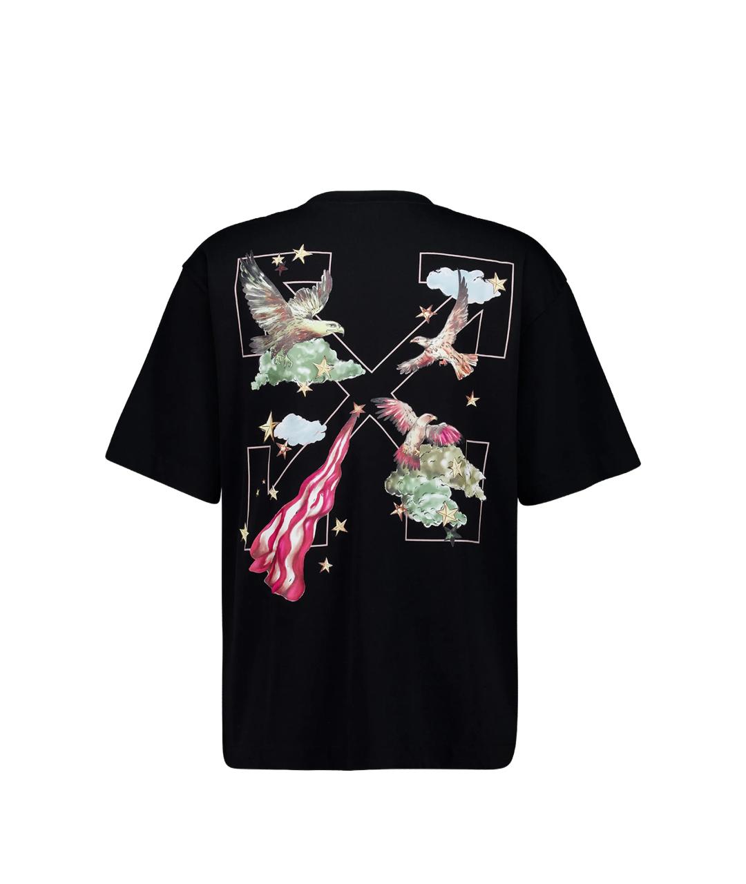 OFF-WHITE Черная хлопковая футболка, фото 3